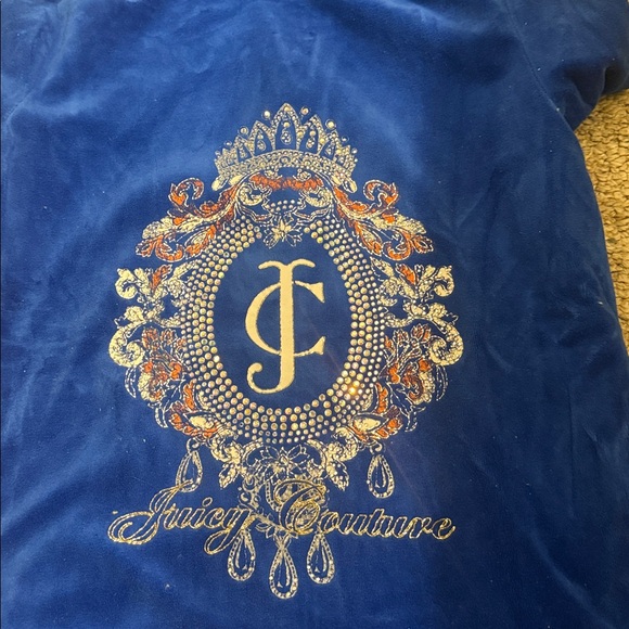 Y2K STYLE | Juicy Couture | Zip Up Velour Hoodie Size Medium - Picture 7 of 8